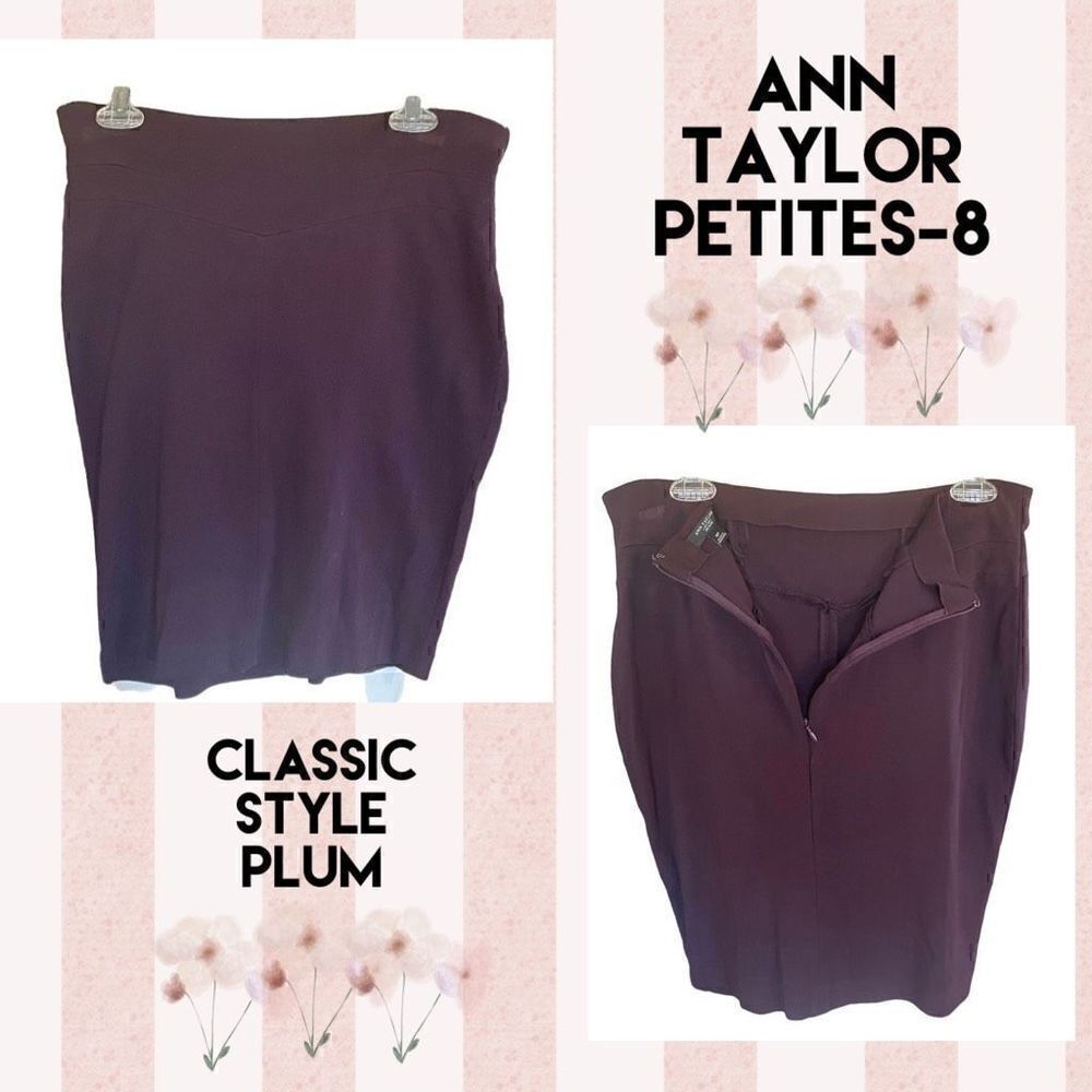 Ann Taylor Classic Plum Pencil Skirt